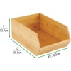 image:imagemDesign Stacking Bamboo Wooden Crate Box for FruitVegetable Kitchen Storage  OpenFront Bamboo Basket Box  Countertop Organiser Cube Bin  Fruit and Veg Storage  Formbu Collection  Natural Wood