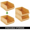 image:imagemDesign Stacking Bamboo Wooden Crate Box for FruitVegetable Kitchen Storage  OpenFront Bamboo Basket Box  Countertop Organiser Cube Bin  Fruit and Veg Storage  Formbu Collection  Natural Wood