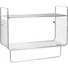 image:imagemDesign Steel Wall Mount Storage Organizer Shelf Rack with Towel Bar  Mounted Shelves for Bathroom Laundry Room Kitchen Garage  Basket for Hand Towels Washcloth  Concerto Collection  Chrome