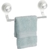 image:imagemDesign Strong Suction Wall Mount PlasticMetal Wash Cloth Hand Towel Bar for Bathroom Shower Stall Bathtub  2 Pack ClearStainless Steel