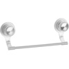 image:imagemDesign Strong Suction Wall Mount PlasticMetal Wash Cloth Hand Towel Bar for Bathroom Shower Stall Bathtub  2 Pack ClearStainless Steel