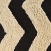 image:imagemDesign Tufted Bohemian Ottoman Pouf Seat  Modern Square Cube Poof Floor Chair for Living Room Bedroom Office Playroom and Nursery  Chevron  BlackWhite