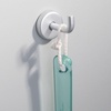 image:imagemDesign Wall Mount Decorative Aluminum Single Storage Organizer Hook for Robes Bath Towels Wash Cloths  Hardware Included 4 Pack  Silver