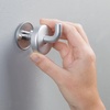 image:imagemDesign Wall Mount Decorative Aluminum Single Storage Organizer Hook for Robes Bath Towels Wash Cloths  Hardware Included 4 Pack  Silver