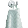 image:imagemDesign Wall Mount Decorative Aluminum Single Storage Organizer Hook for Robes Bath Towels Wash Cloths  Hardware Included 4 Pack  Silver
