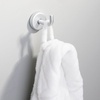 image:imagemDesign Wall Mount Decorative Aluminum Single Storage Organizer Hook for Robes Bath Towels Wash Cloths  Hardware Included 4 Pack  Silver