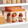 image:imagemDesign Wooden Stackable Storage Shelf  Food and Kitchen Organizer for Cabinet Pantry Shelves Countertop Cabinet  Echo Collection  2 Pack  Natural BambooPack of 2