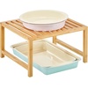 image:imagemDesign Wooden Stackable Storage Shelf  Food and Kitchen Organizer for Cabinet Pantry Shelves Countertop Cabinet  Echo Collection  2 Pack  Natural BambooPack of 2