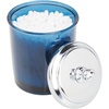image:imagemDesign Bathroom Vanity Storage Organizer Apothecary Canister Jar for Cotton Balls Swabs Makeup Sponges Bath Salts Hair Ties Jewelry  Dark BlueChrome Lid
