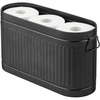 image:imagemDesign Large Steel Free Standing Toilet Paper Organizer 6Roll Tissue Storage Holder Container Bin for Bathroom Floor Fits Under Sink Vanity Shelf In Cabinet or Corner Oscar Collection  BlackBlack