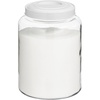 image:imagemDesign Medium Storage Glass Canister with Airtight Metal Lid for Kitchen Pantry Counter or Cabinet  Container for Food Snacks Cooking or Baking Supplies  Home Sort Collection  ClearWhite
