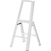 image:imagemDesign Small Folding Step Ladder Lightweight Slim Step Stool for Kitchen Closet Pantry Living Room Easy Reach MultiPurpose Foldable Stairs with Hand Rails Home Sort Collection Glossy White