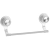 image:imagemDesign Strong Suction Wall Mount PlasticMetal Wash Cloth Hand Towel Bar for Bathroom Shower Stall Bathtub  2 Pack ClearStainless Steel