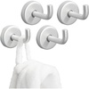 image:imagemDesign Wall Mount Decorative Aluminum Single Storage Organizer Hook for Robes Bath Towels Wash Cloths  Hardware Included 4 Pack  Silver