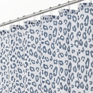 image:imagemDesign Decorative Cheetah Print  Easy Care Fabric Shower Curtain with Reinforced Buttonholes for Bathroom Showers Stalls and Bathtubs Machine Washable  72 x 72  Gray