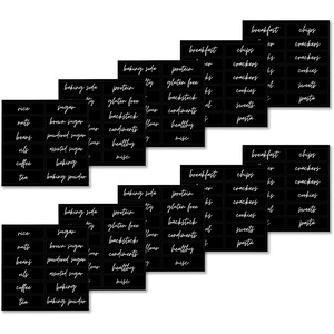 image:imagemDesign Kitchen Storage Preprinted Cursive Adhesive Labels for Jars Canisters Organize Containers Bins for Inside Cabinet Pantry Fridge or Counter  Home Sort Collection 120 Ct  BlackWhite