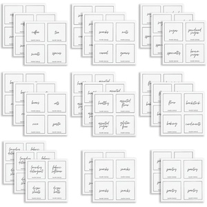 image:imagemDesign Kitchen Storage Preprinted Cursive Adhesive Labels for Jars Canisters Organize Containers Bins for Inside Cabinet Pantry Fridge or Counter  Home Sort Collection 100 Ct  WhiteBlack