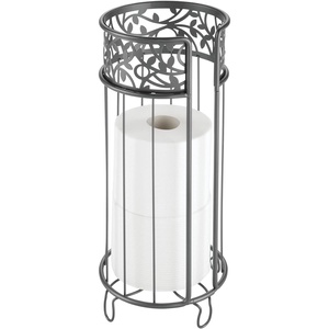 image:imagemDesign Toilet Roll Dispenser  Stylish Bathroom Paper Holder for Extra Storage  Freestanding Toilet Paper Holder with Room for 3 Rolls  GraphiteGraphite