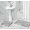image:imagemDesign 100 Cotton Bath Mat  Soft HotelStyle Rectangular Bathroom Floor Rug  Plush Water Absorbent Cloth Bathmat for Outside BathtubShower Machine Washable Cotton Bath Rug  2 Pack  GrayGrey