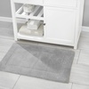 image:imagemDesign 100 Cotton Bath Mat  Soft HotelStyle Rectangular Bathroom Floor Rug  Plush Water Absorbent Cloth Bathmat for Outside BathtubShower Machine Washable Cotton Bath Rug  2 Pack  GrayGrey