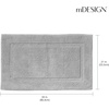 image:imagemDesign 100 Cotton Bath Mat  Soft HotelStyle Rectangular Bathroom Floor Rug  Plush Water Absorbent Cloth Bathmat for Outside BathtubShower Machine Washable Cotton Bath Rug  2 Pack  GrayGrey