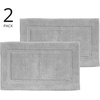 image:imagemDesign 100 Cotton Bath Mat  Soft HotelStyle Rectangular Bathroom Floor Rug  Plush Water Absorbent Cloth Bathmat for Outside BathtubShower Machine Washable Cotton Bath Rug  2 Pack  GrayGrey