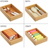 image:imagemDesign Bamboo Kitchen Cabinet Drawer Organizer Tray Bin  EcoFriendly Multipurpose  Use in Drawers on Countertops Shelves or in Pantry  69 x 1042 Pack  Natural Wood Finish65 x 105 x 236