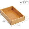 image:imagemDesign Bamboo Kitchen Cabinet Drawer Organizer Tray Bin  EcoFriendly Multipurpose  Use in Drawers on Countertops Shelves or in Pantry  69 x 1042 Pack  Natural Wood Finish65 x 105 x 236