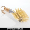 image:imagemDesign Bamboo Scrubbing Brushes Stiff Bristles  Wash Dishes Pots Pans  For Kitchen Sink Household Cleaning  Combo Includes Mini Palm Long Handled Bottle Brush  Set of 2  GrayNatural Wood