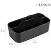 image:imagemDesign Bathroom Shower Caddy Tote for Shampoo Soap Razors  Medium BlackBlack