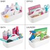 image:imagemDesign Bathroom Shower Caddy Tote for Shampoo Soap Razors  Medium BlackWhite