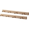 image:imagemDesign Decorative Wood Wall Mount 4 Hook Storage Organizer Rack for Coats Hoodies Hats Scarves Purses Leashes Bath Towels amp Robes  2 Pack  Natural Finish