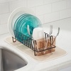 image:imagemDesign Dish Tray  Practical Draining Rack for Sink  Great Draining Rack  Up to 12 Plates and Cutlery  BronzeAmberBronze