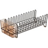 image:imagemDesign Dish Tray  Practical Draining Rack for Sink  Great Draining Rack  Up to 12 Plates and Cutlery  BronzeAmberBronze