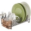 image:imagemDesign Dish Tray  Practical Draining Rack for Sink  Great Draining Rack  Up to 12 Plates and Cutlery  BronzeAmberBronze
