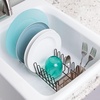 image:imagemDesign Dish Tray  Practical Draining Rack for Sink  Great Draining Rack  Up to 12 Plates and Cutlery  BronzeAmberBronze