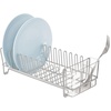 image:imagemDesign Dish Tray  Practical Draining Rack for Sink  Great Draining Rack  Up to 12 Plates and Cutlery  BronzeStoneClear