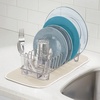 image:imagemDesign Dish Tray  Practical Draining Rack for Sink  Great Draining Rack  Up to 12 Plates and Cutlery  BronzeStoneClear