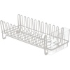 image:imagemDesign Dish Tray  Practical Draining Rack for Sink  Great Draining Rack  Up to 12 Plates and Cutlery  BronzeStoneClear