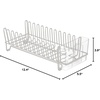 image:imagemDesign Dish Tray  Practical Draining Rack for Sink  Great Draining Rack  Up to 12 Plates and Cutlery  BronzeStoneClear