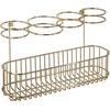 image:imagemDesign Hair Dryer Caddy  Wall Mounted Storage Rack with 4 Compartments  Hair Tool Organiser for Dryers Curling Wands Straighteners  BrassSoft Brass