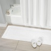 image:imagemDesign Large Modern Bath Mat Runner  NonSkid Bathroom Runner Rug  Long Bath Mat  Oversized Machine Washable Bathroom Floor Carpet Rug  Extra Long Bathroom Rug  Hydra Collection White