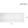 image:imagemDesign Large Modern Bath Mat Runner  NonSkid Bathroom Runner Rug  Long Bath Mat  Oversized Machine Washable Bathroom Floor Carpet Rug  Extra Long Bathroom Rug  Hydra Collection White