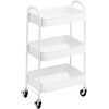 image:imagemDesign Metal 3Tier Rolling Utility Storage Carts  Organizer Trolley for Bathroom Kitchen Laundry Office and Kids Rooms  Heavy Duty Caddy with 4 Caster Wheels  Matte BlackMatte White