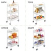 image:imagemDesign Metal 3Tier Rolling Utility Storage Carts  Organizer Trolley for Bathroom Kitchen Laundry Office and Kids Rooms  Heavy Duty Caddy with 4 Caster Wheels  Matte BlackMatte White