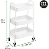 image:imagemDesign Metal 3Tier Rolling Utility Storage Carts  Organizer Trolley for Bathroom Kitchen Laundry Office and Kids Rooms  Heavy Duty Caddy with 4 Caster Wheels  Matte BlackMatte White