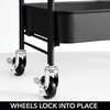 image:imagemDesign Metal 3Tier Rolling Utility Storage Carts  Organizer Trolley for Bathroom Kitchen Laundry Office and Kids Rooms  Heavy Duty Caddy with 4 Caster Wheels  Matte BlackMatte Black