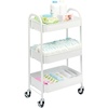 image:imagemDesign Metal 3Tier Rolling Utility Storage Carts  Organizer Trolley for Bathroom Kitchen Laundry Office and Kids Rooms  Heavy Duty Caddy with 4 Caster Wheels  Matte BlackMatte White