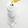 image:imagemDesign Metal Bathroom Vanity Countertop Accessory Set  Includes Refillable Soap Dispenser Divided Toothbrush Stand Tumbler Rinsing Cup Vivi Collection Set of 3 Matte White