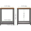 image:imagemDesign Metal Square Side Table Organizer with Steel Shelf  2Tier  Use in Bathroom Kitchen Entryway Hallway Mudroom Bedroom Laundry Room  BlackNordic Walnut